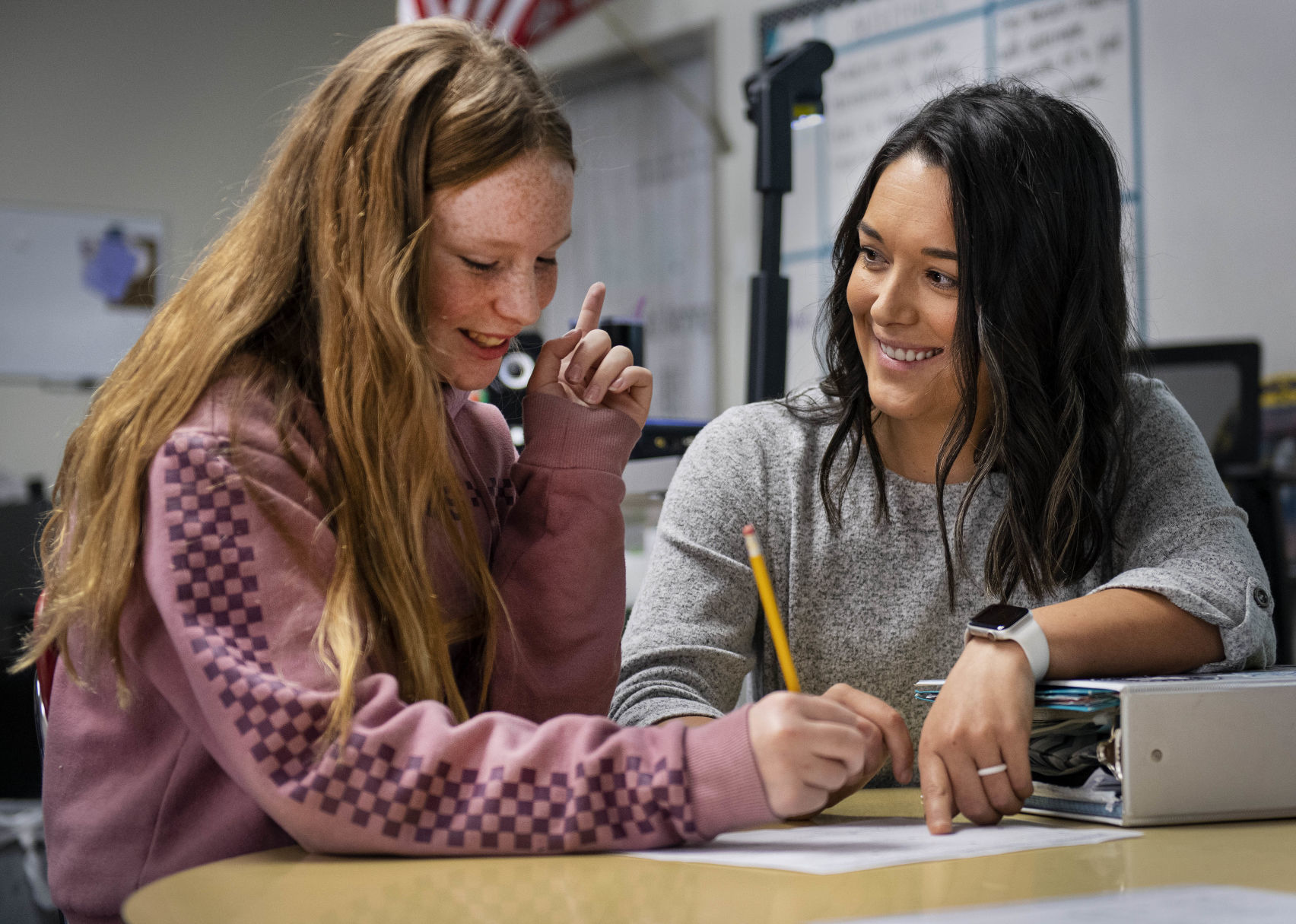 Sierra Wishard solves a math equation